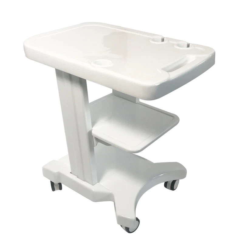 TECHTONGDA Mobile Trolley Cart With 4 Wheels for Portable Ultrasound White