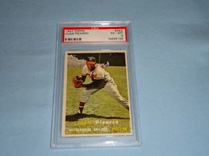 Tarjeta de béisbol 1957 Topps Juan Pizarro # 383 PSA grado 6 EX-MT 16696196 - Imagen 1 de 3