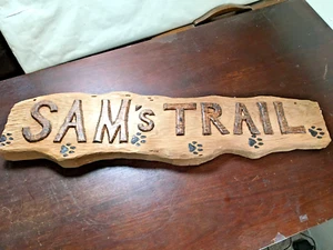 Sam's Trail, letrero de madera casero, 26" - Imagen 1 de 8