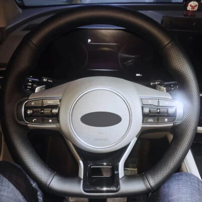 Cubierta de volante Alcantara cuero real para KIA SPORTAGE K5 GT GT-LINE A Foto 1 de 4