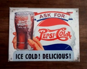 PEPSI COLA RETRO METAL SIGN 20cm x 15cm (BRAND NEW) - Picture 1 of 1