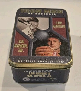 1996 Iron Men Of Baseball Lou Gehrig Cal Ripken Metallic Impressions 5 Card Set - Picture 1 of 8
