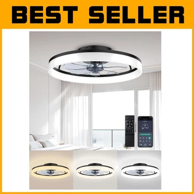 Stepless Color Ceiling Fan for Bedroom with 6 Speeds - Image 1 of 4