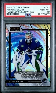 2023-24 O-Pee-Chee Platinum Arturs Silovs Rainbow Color Wheel #241 PSA 10 💎🔥 - Picture 1 of 3