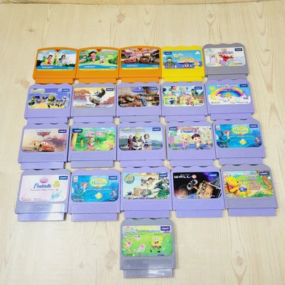 VTech VSmile Lot of 21 Game Cartridges Disney Cars Dora Elmo Shrek Wall-E  LOTS! - Image 1 of 4