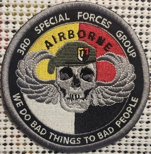U.S. Army 3rd Special Forces Group Airborne gestickter Bügelbild Patch - Bild 1 von 1