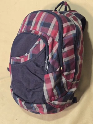 DAKINE Plaid Backpack Purples Blues 15” Laptop Sleeve EUC Plenty Pocket Pockets - Image 1 of 4