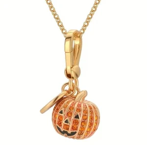 Juicy Couture Emaille Halloween Kürbis Anhänger Charm 3D mit Kette - Bild 1 von 3