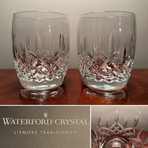 WATERFORD CRYSTAL Lismore "Traditions" Double Old-Fashioned 16 oz. Tumblers - Picture 1 of 13