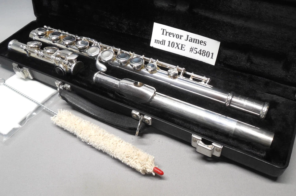 Flauta Trevor James Plateada con Estuche - Pulida - Reacondicionada Garantizada Foto 1 de 4