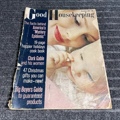 Vintage Good Housekeeping Magazine November 1961 Clark Gable Christmas Gifts - Image 1 of 3