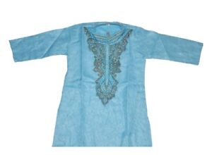 Boys' Kurta Set Indian Clothing 3 Piece Party Suit Sizes 7- 8 Years Light Blue