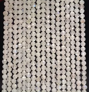 "CUENTAS SUELTAS REDONDAS REDONDAS DE PIEDRA LUNAR ARCO IRIS DE 2 MM GRADO AAA MICRO FACETADAS 15,5" - Imagen 1 de 4