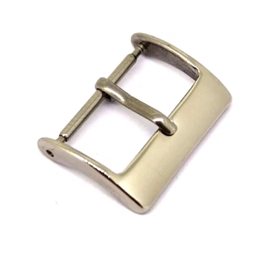 Fibbia ad Ardiglione Chiusura 18mm Acciaio Inossidabile Lucidato - Immagine 1 di 3