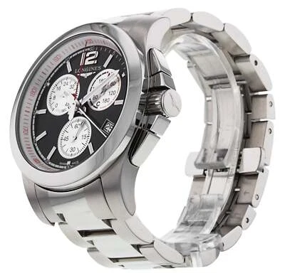 Longines Conquest Jumping Chronograph Steel Date Quartz Mens Watch L3.701.4.56.6 - image 1 of 3