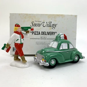 DEPT 56 Pizza Delivery 54866 Snow Village Weihnachten Keramik Zubehör 1995 - Bild 1 von 24