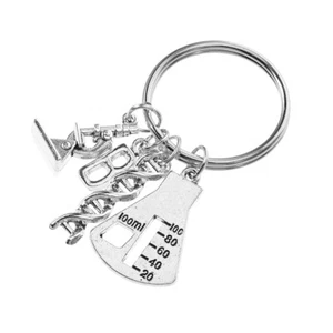 Microscope Key Ring Chemistry Lover Keychain Graduation Celebration - Zdjęcie 1 z 12