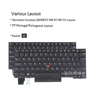 Teclado CRO Esloveno Português para Lenovo Thinkpad L13 (Yoga) Gen 2, Retroiluminado - Imagen 1 de 8
