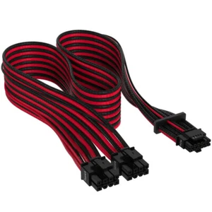 Corsair Premium Sleeved 12+4 Pin PCIe Gen5 12VHPWR 600W - schwarz/red - Bild 1 von 3