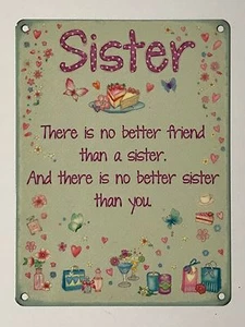 Sister No Better Friend SML - letrero de pared de metal lata - Imagen 1 de 1