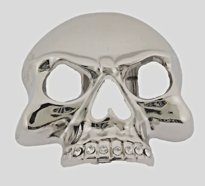 Calavera Cinturón Hebilla Gótico Tribal Plata Metal Tatuaje Hombres Mujeres Disfraz Halloween Foto 1 de 4