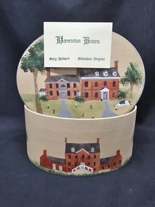 Volkskunst Mary Hubbard Holz Shaker Stil Box handbemalt Annapolis Maryland  - Bild 1 von 19