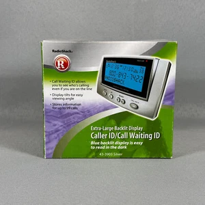 Véritable OEM Radio Shack 43-3903 ID de l'appelant / ID d'appel en attente rétroéclairé argent neuf - Photo 1/7