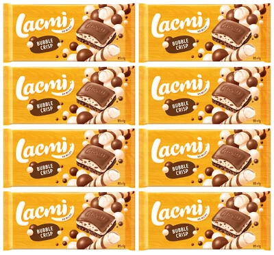 8 ROSHEN LACMI Bubble Crisp Flavor Chocolate Bars Sweets 85g 3oz - Image 1 of 4