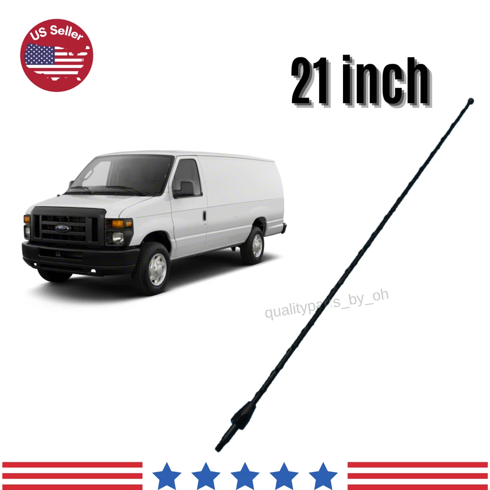 Antena Am/Fm aérea negra de repuesto de 21 pulgadas con tornillos para Ford E150 Econoline Foto 1 de 1