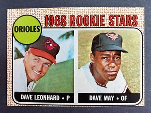 1968 Topps #56 Orioles Rookie Stars: Dave Leonhard RC & Dave May RC - Picture 1 of 2