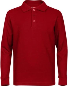 Premium Boy’s Long Sleeve Polo Shirts with Stain Guard Polo Shirts for Boy's - Picture 1 of 44