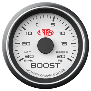 SAAS Performance 52mm Turbo Boost Gauge White Face - Picture 1 of 6