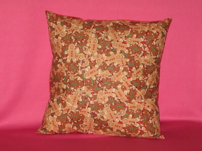 Funda Almohada Hecha a Mano - 14" - Pan de Jengibre Hombre - Marrón Foto 1 de 2