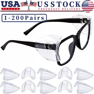 1~200 Pairs Side Shields For Eye Glasses Slip On Safety Glasses Shield Universal - Picture 1 of 25