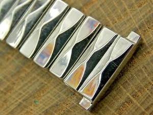 NOS Vintage Unused Gemex Expansion Stainless Steel Watch Band 19mm Mens Bracelet - Picture 1 of 4