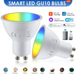 Tuya GU10 WIFI Smart LED Bulbs RGB CW White 5W Dimmable Lamps Smart Life APP - Picture 1 of 3