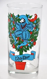 Vtg Indiana Glass 12 Days of Christmas Glass 12th Day 5.5" High Straight Style - Picture 1 of 2