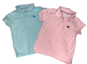 Lot of 2 Crown & Ivy Boys Polo Shirts Sz 6 Pink and Blue Short Sleeves Collared - Picture 1 of 7