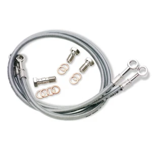 SUZUKI 2004-2007 GSXR 750 GALFER BRAIDED STAINLESS STEEL FRONT BRAKE LINE KIT - Picture 1 of 7
