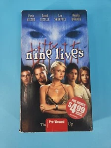 Nine Lives (VHS, 2002) Horror Film Starring Paris Hilton RARE HTF OOP - Picture 1 of 2