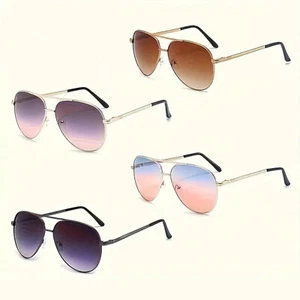 Stylische Sonnenbrille Pilotenbrille Fliegerbrille Brille Schwarz Rot Gold 9379 - Picture 1 of 25