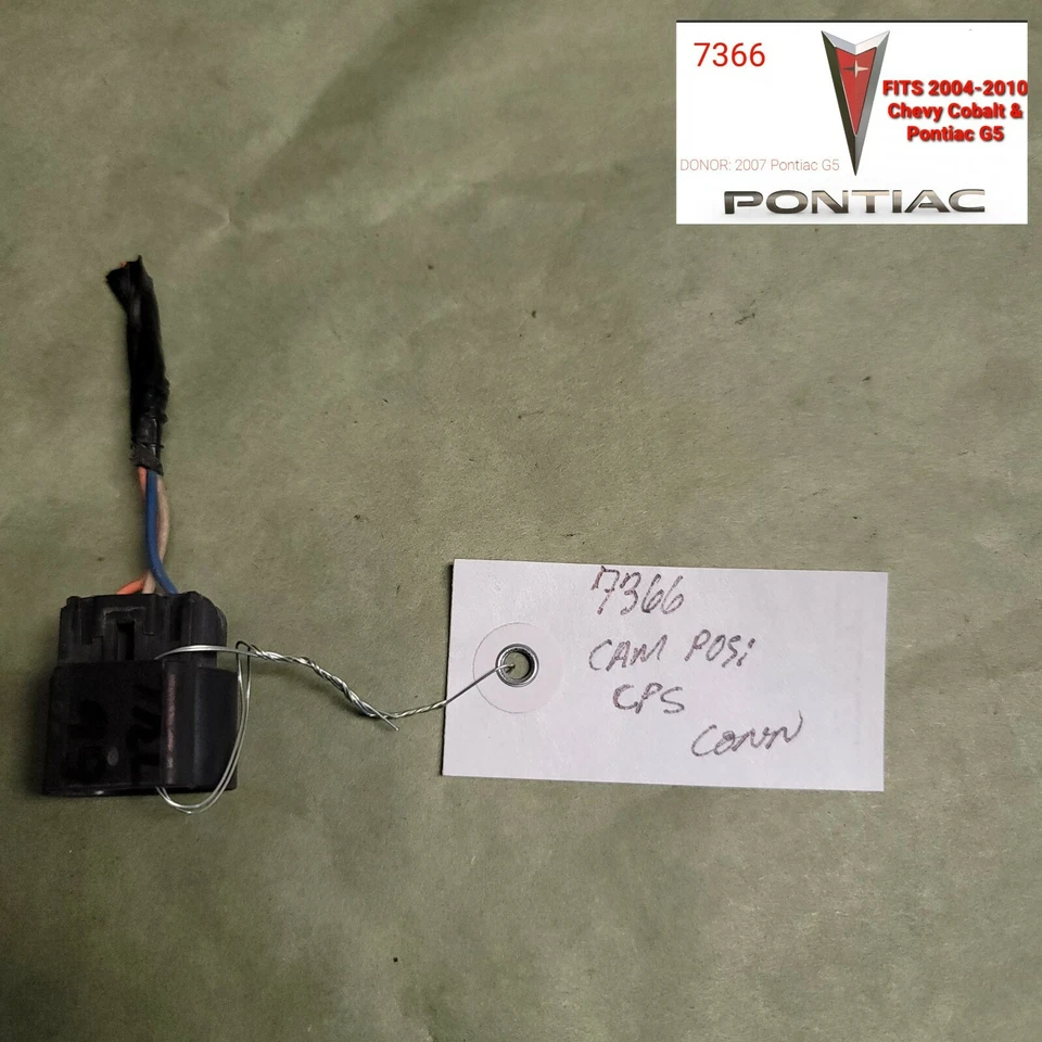 *CONECTOR SENSOR DE POSICIÓN ÁRBOL DE LEVAS CPS* para 2004-2010 PONTIAC G5 OEM *F.S.* Foto 1 de 2