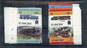 ST VINCENT 1983-1986 5 DIFFERENT TRAIN SETS**VF NH $65 - Picture 1 of 2