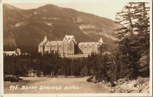 Vtg 1931 Banff Springs Hotel Real Photo Postcard Alberta Canada Posted - Picture 1 of 2