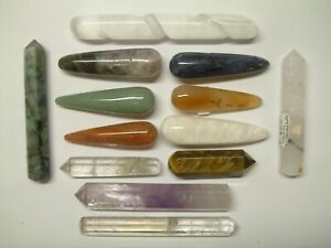 CRYSTAL WANDS for massage therapy, healing, various stones and sizes