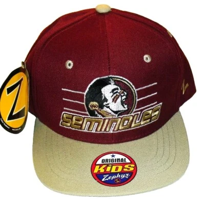 Florida State Seminoles Kids Youth Boys Zephyr Snapback hat New Ncaa - Image 1 of 4