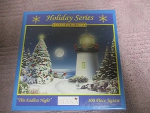 Nuevo NOS Alan Giana This Endless Night Puzzle 100 Piezas 9" X 12" Brilla N Luz - Imagen 1 de 1