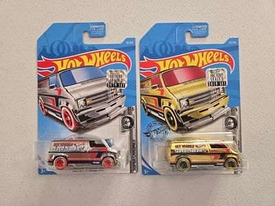 Hot Wheels Super Chromes Custom '77 Dodge Van Lot Of 2 Factory Sealed 2019 - Image 1 of 4