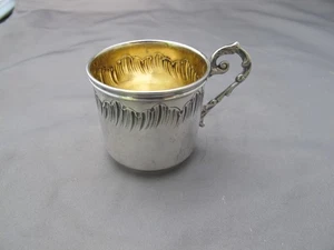 Pequeña taza esterlina BEBÉ/DEMITASSE-Patrón de onda-Commonwealth Silver Co - Imagen 1 de 5