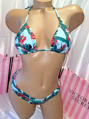 Victorias Secret Swim Suit Triangle Small Brazilian Bottoms Tropical - Image 1 of 2